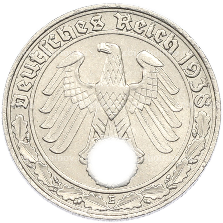 Монета 50 рейхспфеннигов 1938 года E Германия