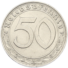Монета 50 рейхспфеннигов 1938 года E Германия (реверс)