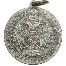 Фантазийная монета «1/2 талера Марии Терезии» 1760 года Венгрия (вид 2)