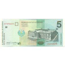 Банкнота 5 колонов 1998 года Сальвадор (вид 2)