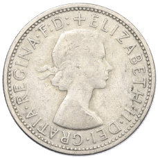 Монета 1 флорин 1954 года Австралия «Королевский визит в Австралию» (реверс)