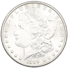 Монета 1 доллар 1889 года США (аверс)