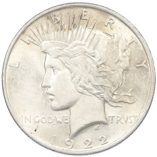 Монета 1 доллар 1922 года США (аверс)