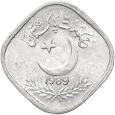 Монета 5 пайс 1989 года Пакистан (аверс)