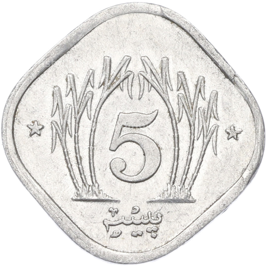 Монета 5 пайс 1991 года Пакистан (вид 2)