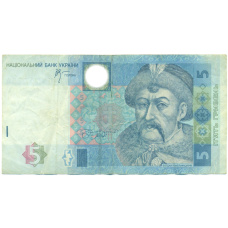 Банкнота 5 гривен 2005 года Украина (аверс)