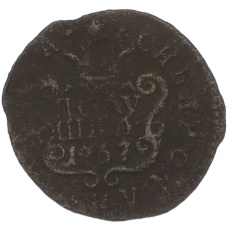 Монета Полушка 1767 года КМ «Сибирская монета» (аверс)