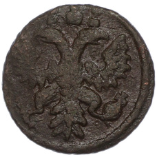 Монета Полушка 1736 года (реверс)