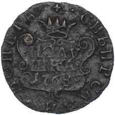 Монета Полушка 1768 года КМ «Сибирская монета» (аверс)