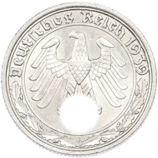 Монета 50 рейхспфеннигов 1939 года A Германия (аверс)
