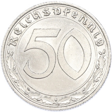 Монета 50 рейхспфеннигов 1939 года A Германия (реверс)