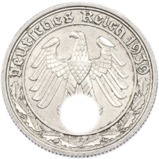 Монета 50 рейхспфеннигов 1939 года A Германия (аверс)