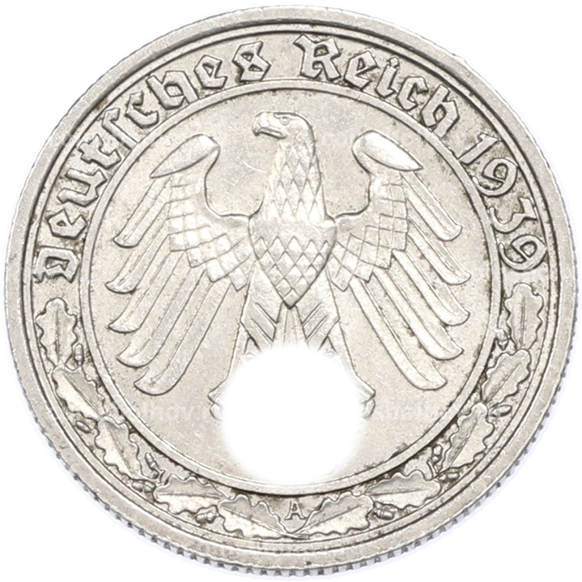 Монета 50 рейхспфеннигов 1939 года A Германия