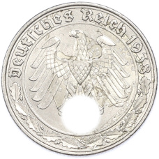 Монета 50 рейхспфеннигов 1938 года A Германия (аверс)