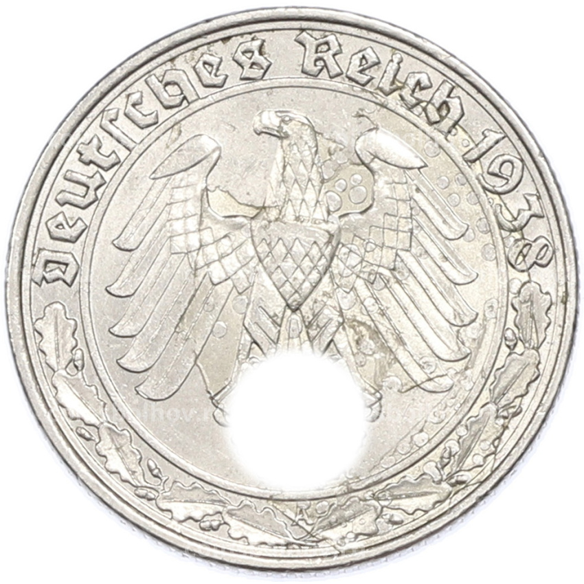 Монета 50 рейхспфеннигов 1938 года A Германия