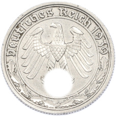 Монета 50 рейхспфеннигов 1939 года A Германия (аверс)