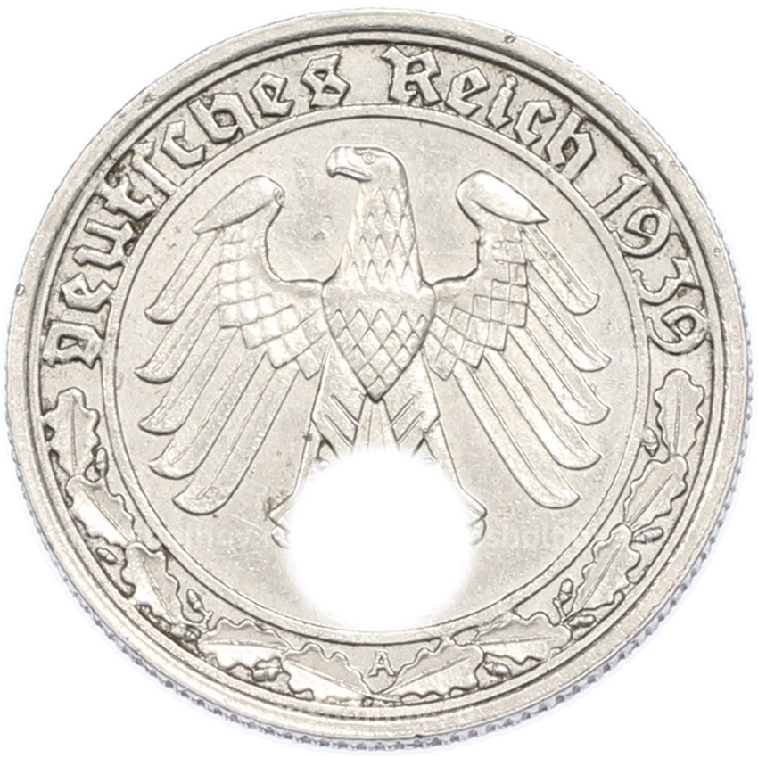 Монета 50 рейхспфеннигов 1939 года A Германия