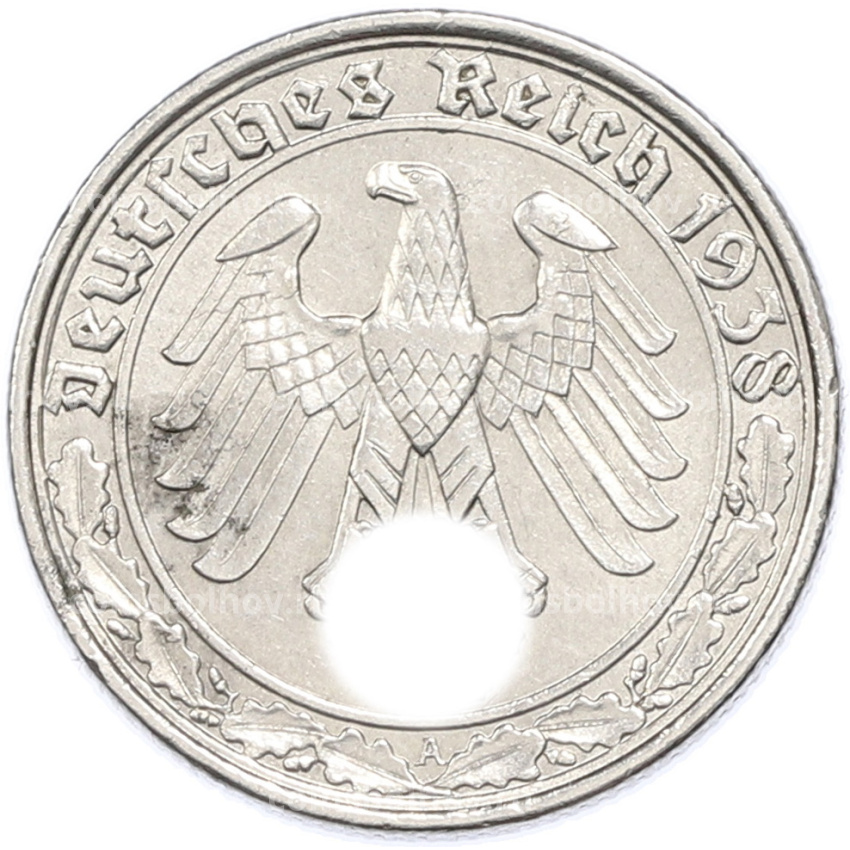 Монета 50 рейхспфеннигов 1938 года A Германия