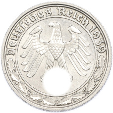 Монета 50 рейхспфеннигов 1939 года A Германия (аверс)