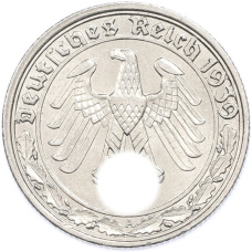Монета 50 рейхспфеннигов 1939 года A Германия (аверс)