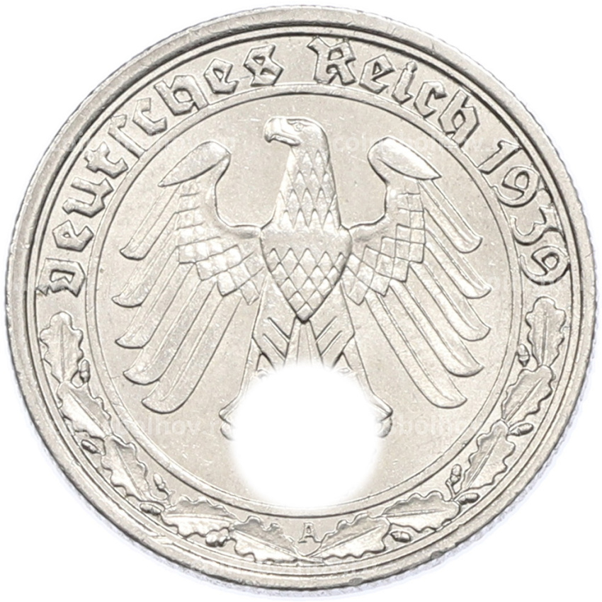 Монета 50 рейхспфеннигов 1939 года A Германия