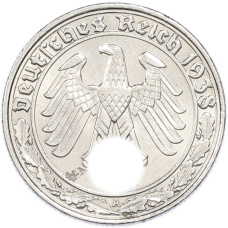 Монета 50 рейхспфеннигов 1938 года A Германия (аверс)
