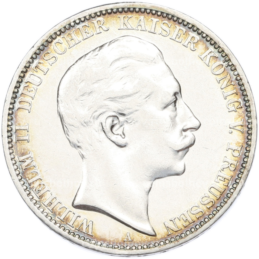 Монета 3 марки 1909 года Германия (Пруссия)