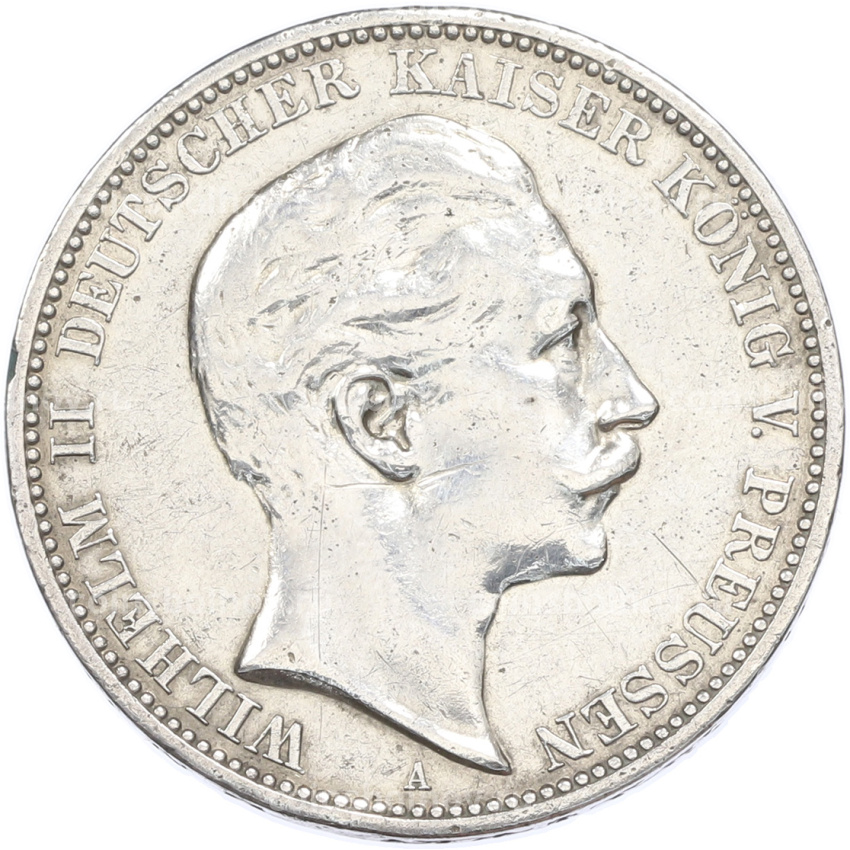 Монета 3 марки 1911 года A Германия (Пруссия)