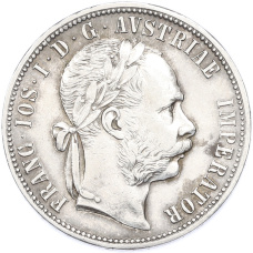 Монета 1 флорин 1877 года Австрия (реверс)