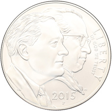 Монета 1 доллар 2015 года P США «75 лет фонду March of Dimes» (аверс)