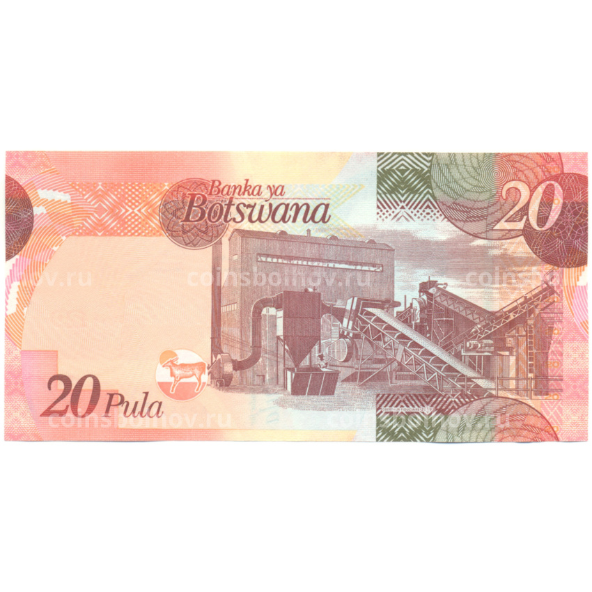 Банкнота 20 пул 2019 года Ботсвана (вид 2)