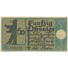 Банкнота 50 пфеннигов 1921 года Германия — город Берлин (Нотгельд) (вид 2)