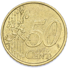 Монета 50 евроцентов 2002 года F Германия (реверс)
