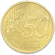 Монета 50 евроцентов 2002 года D Германия (реверс)