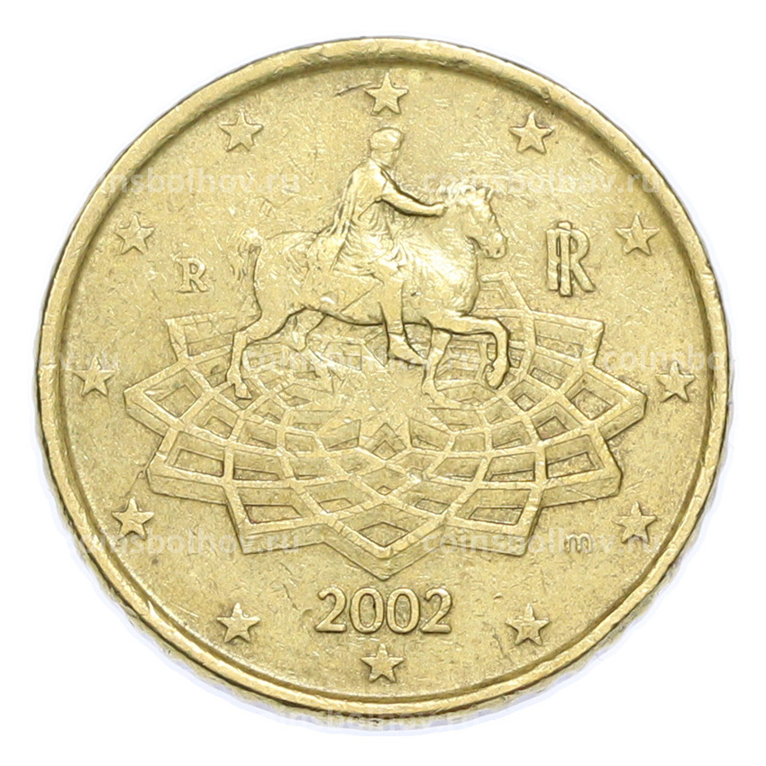 Монета 50 евроцентов 2002 года Италия