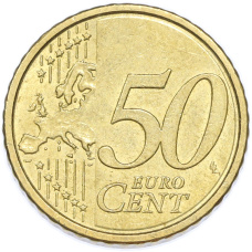 Монета 50 евроцентов 2020 года Италия (реверс)