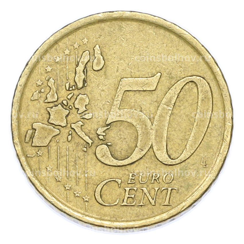 Монета 50 евроцентов 2000 года Испания (вид 2)