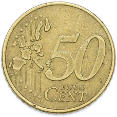 Монета 50 евроцентов 2002 года Нидерланды (реверс)