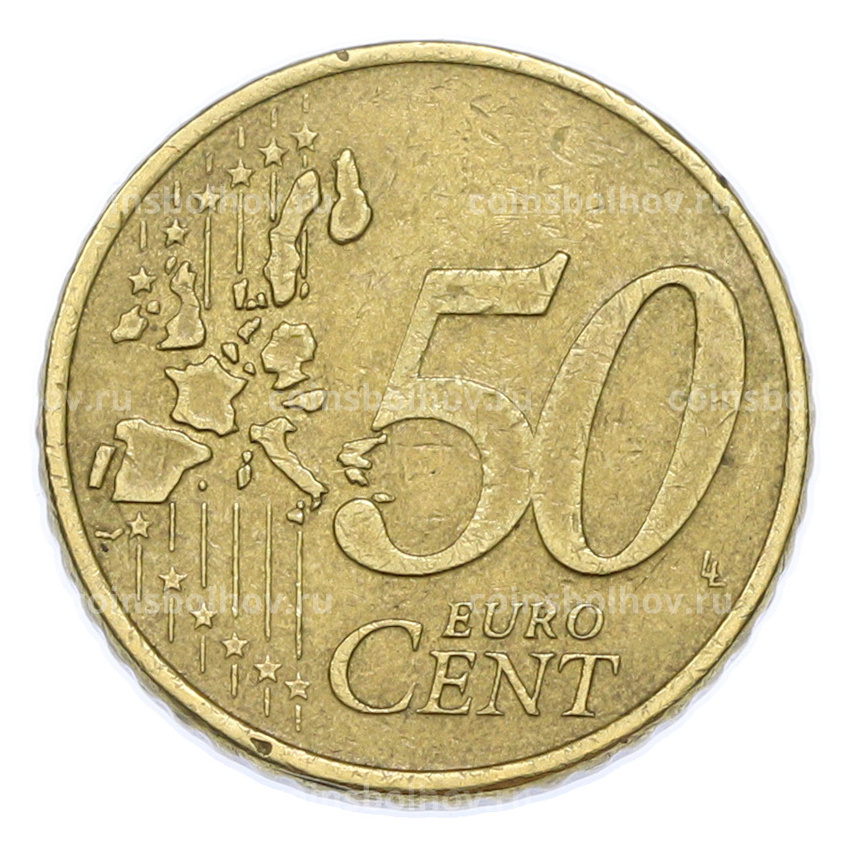 Монета 50 евроцентов 2002 года Нидерланды (вид 2)