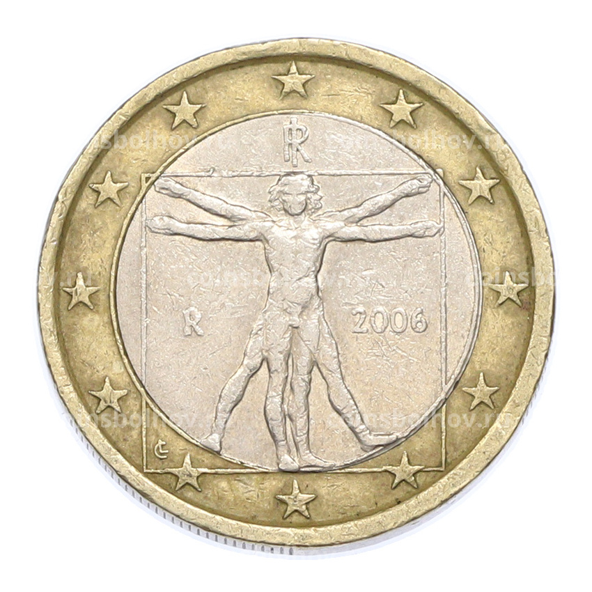 Монета 1 евро 2006 года Италия