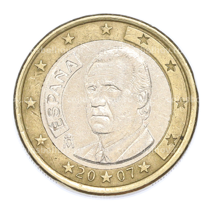 Монета 1 евро 2007 года Испания
