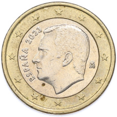 Монета 1 евро 2023 года Испания (аверс)