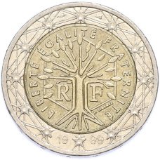 Монета 2 евро 1999 года Франция (аверс)