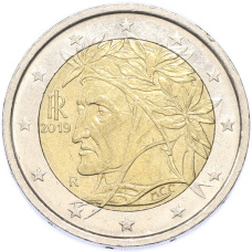 Монета 2 евро 2019 года Италия (аверс)