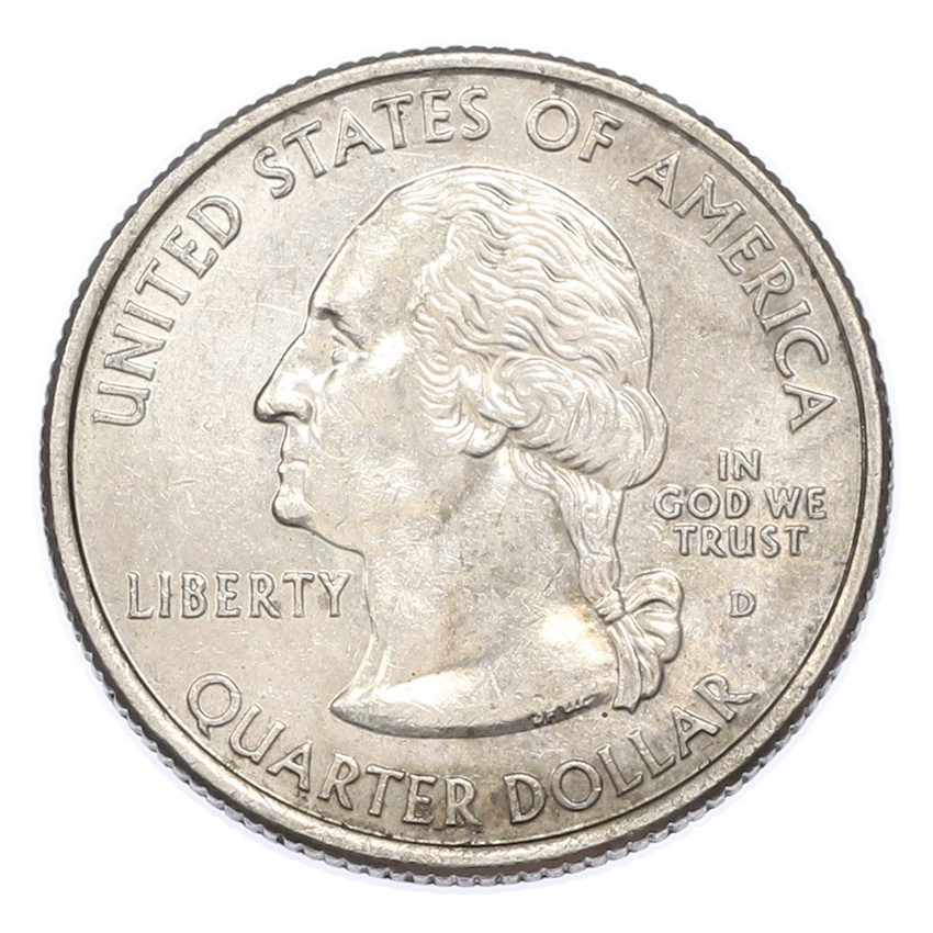 Монета 1/4 доллара (25 центов) 2005 года D США «Штаты и территории — Канзас» (вид 2)