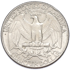 Монета 1/4 доллара (25 центов) 1990 года P США (реверс)