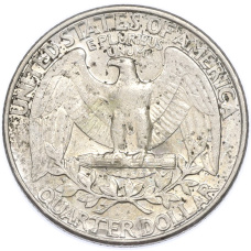 Монета 1/4 доллара (25 центов) 1989 года D США (реверс)