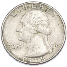 Монета 1/4 доллара (25 центов) 1978 года D США (аверс)