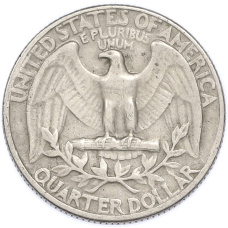 Монета 1/4 доллара (25 центов) 1965 года США (реверс)
