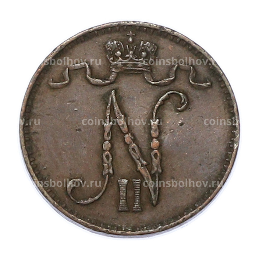 Монета 1 пенни 1898 года Русская Финляндия (вид 2)